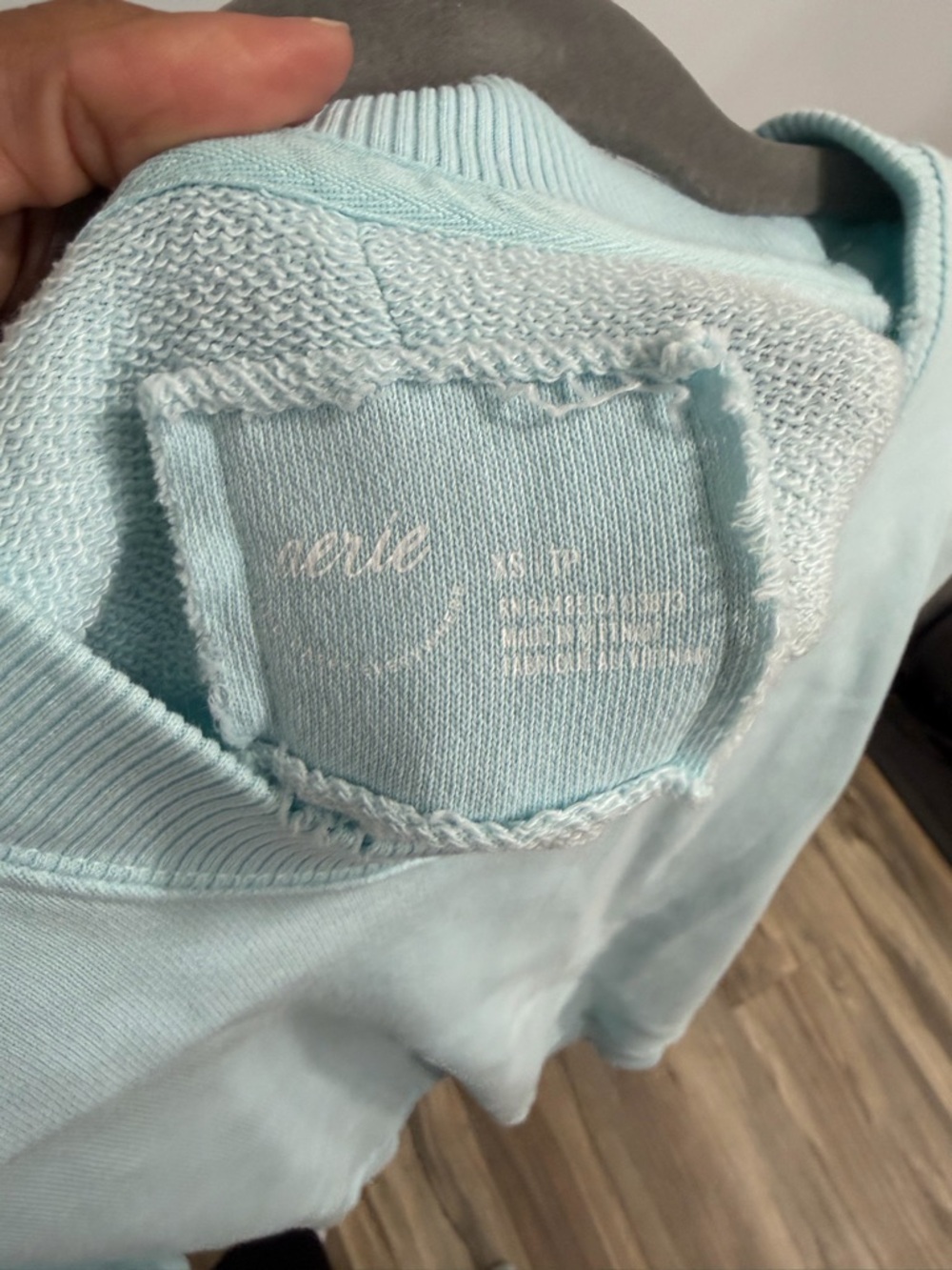 aerie Mint Crewneck Pullover Sweatshirt - Picture 3 of 3